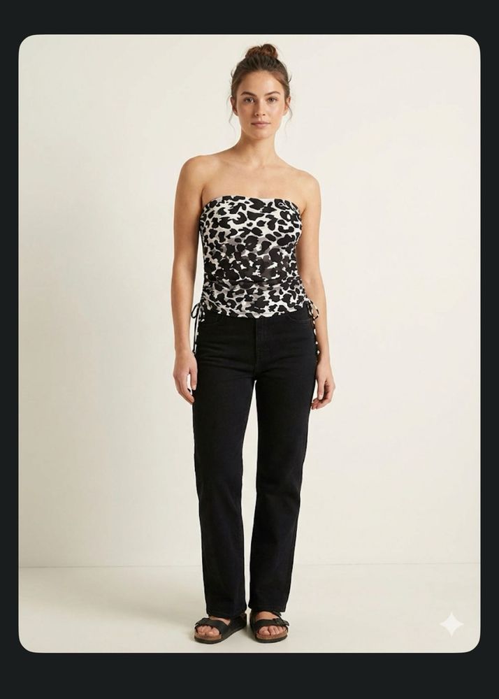 Animal Print Bandeau Top