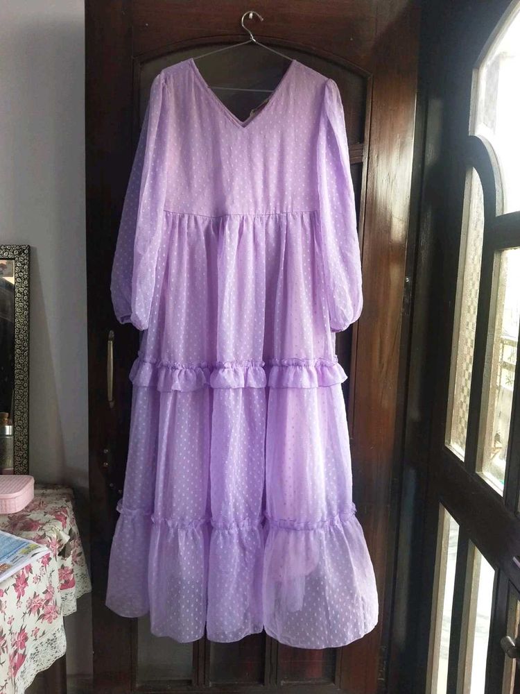 Lavender Tiered Maxi Dress