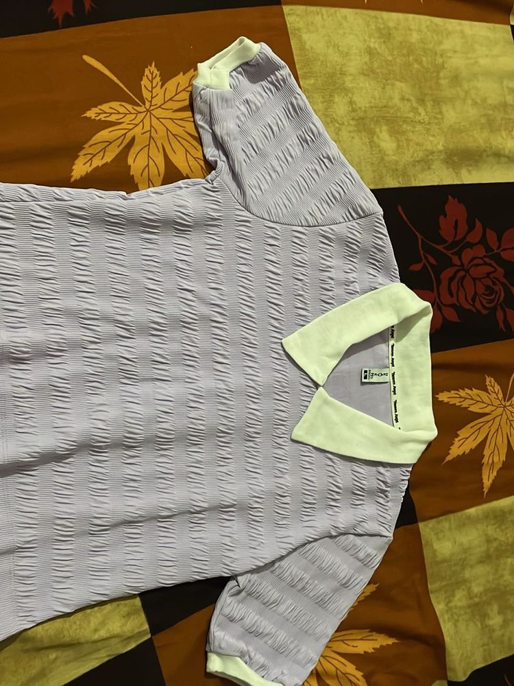 Textured Lavender Polo