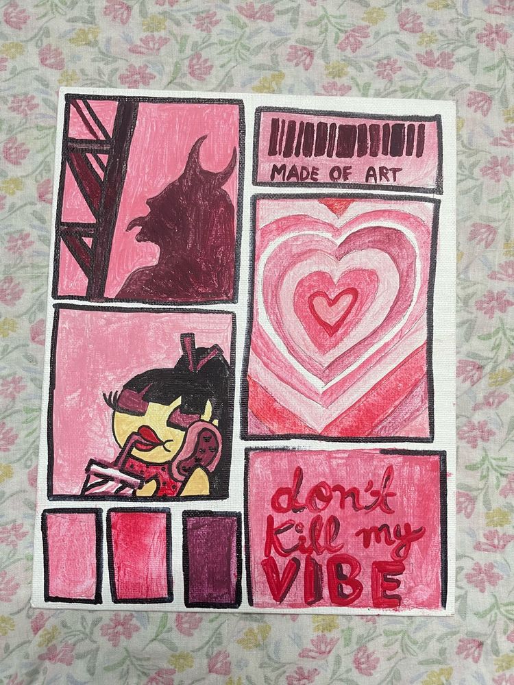 Handmade Baddie Art Canvas