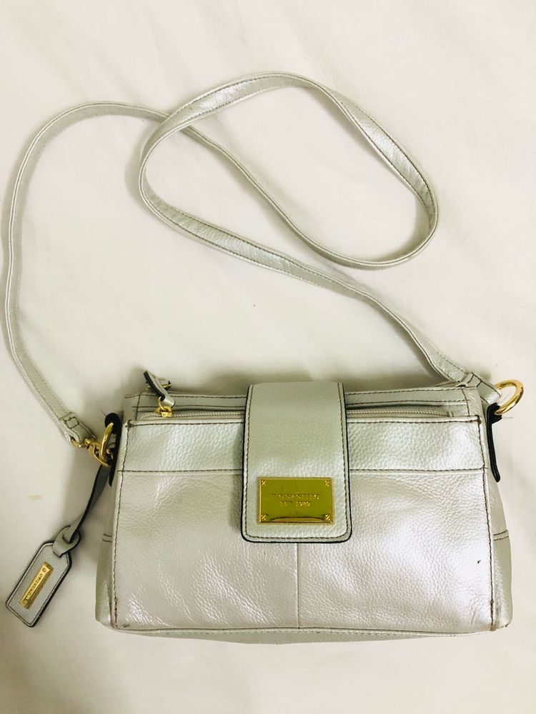Imported Silver Crossbody Bag