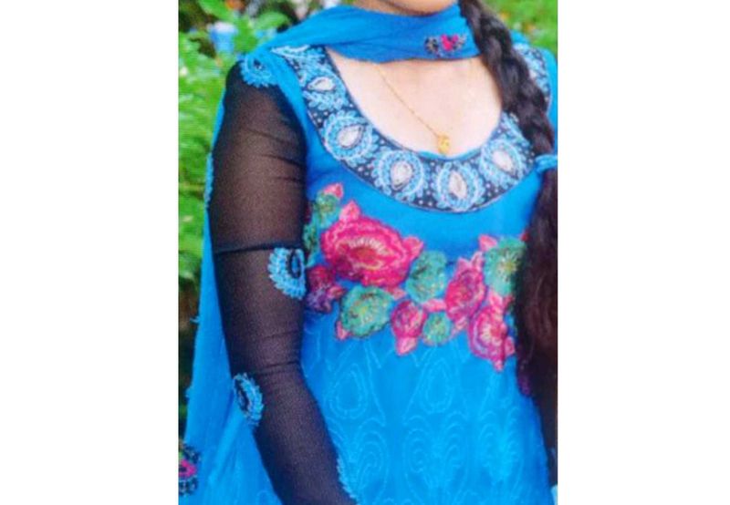Blue Floral Embroidered Salwar Kameez