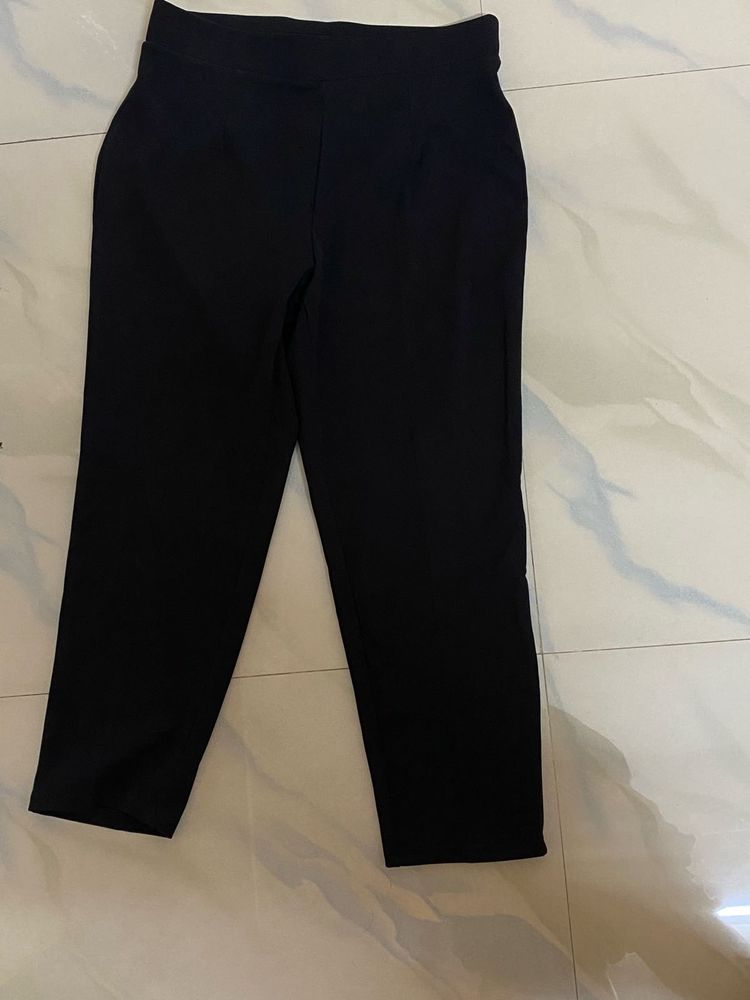 Black Trouser Pants Ankle Length