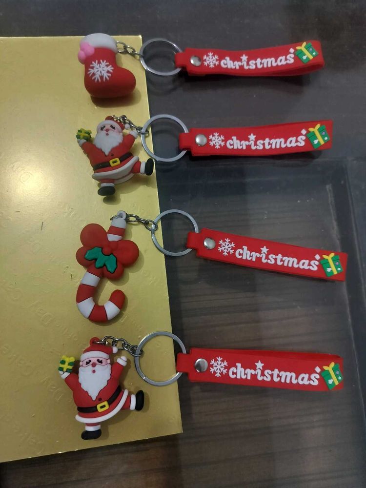 Christmas Themed Keychains And Exam Pads