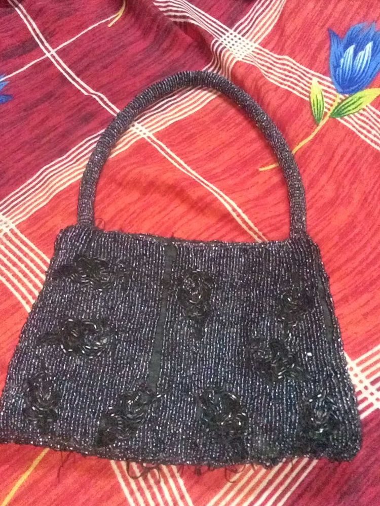 Balck Sequence Work Bag
