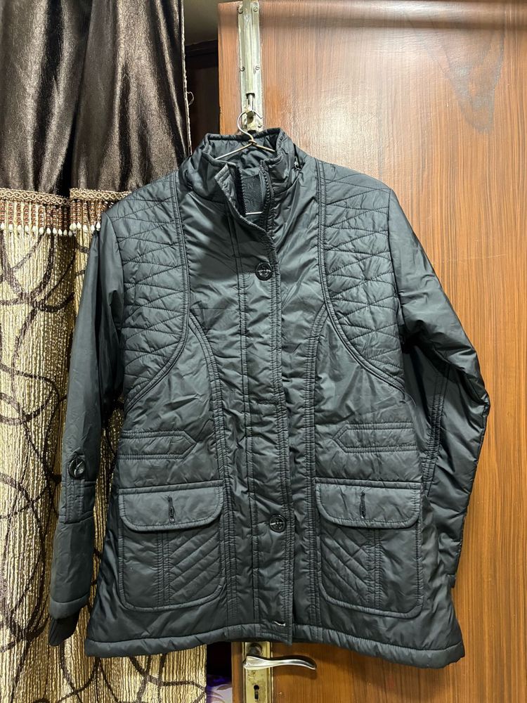 Women's black puffer jacket