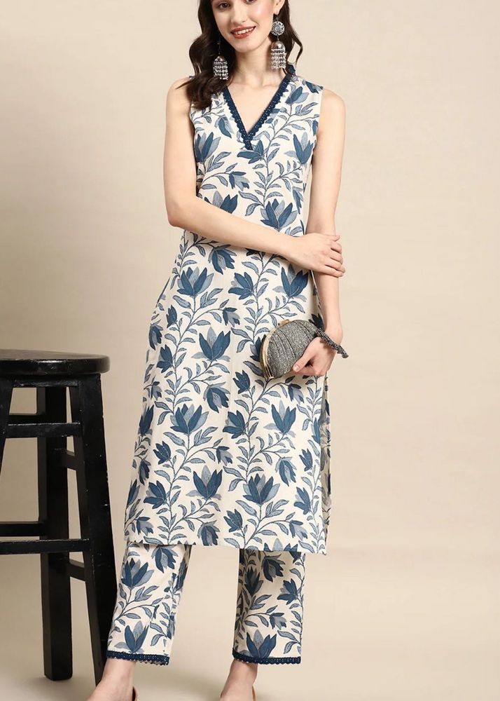 Floral Print  Kurti Set