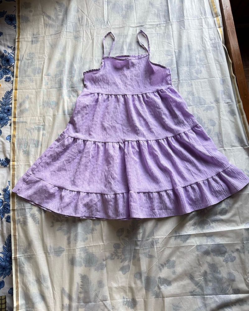 Cute Purple Tiered Dress