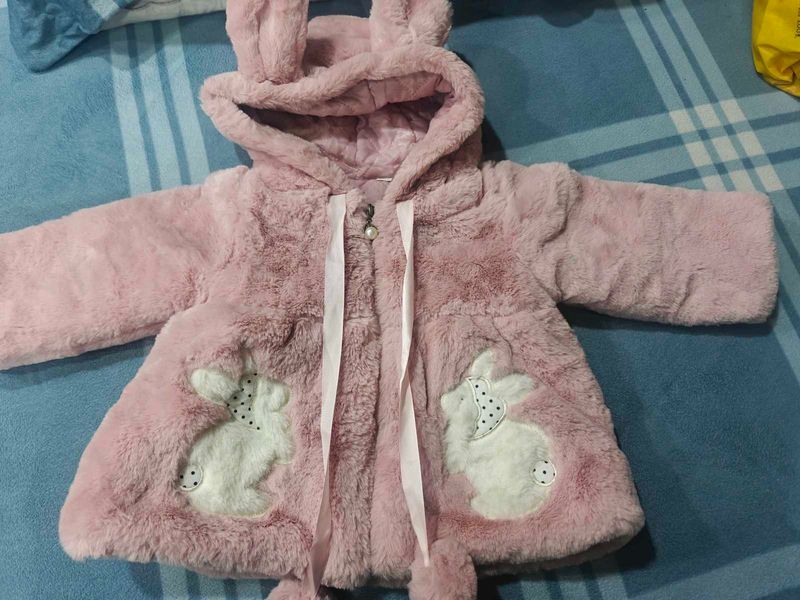 Adorable Pink Bunny Ears Coat for kids