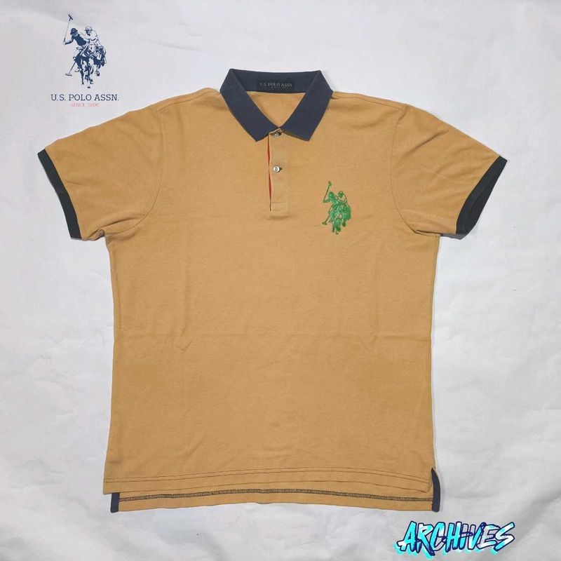 U.S POlO ASSN Mustard Colour T-shirt