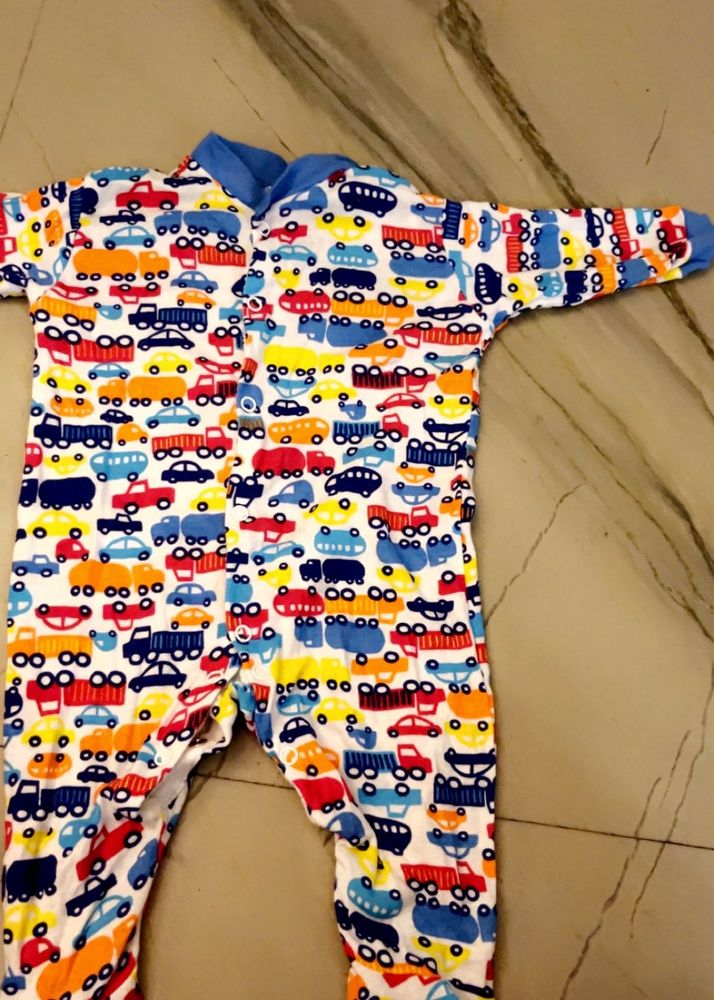 Cute Car Print Romper 💙