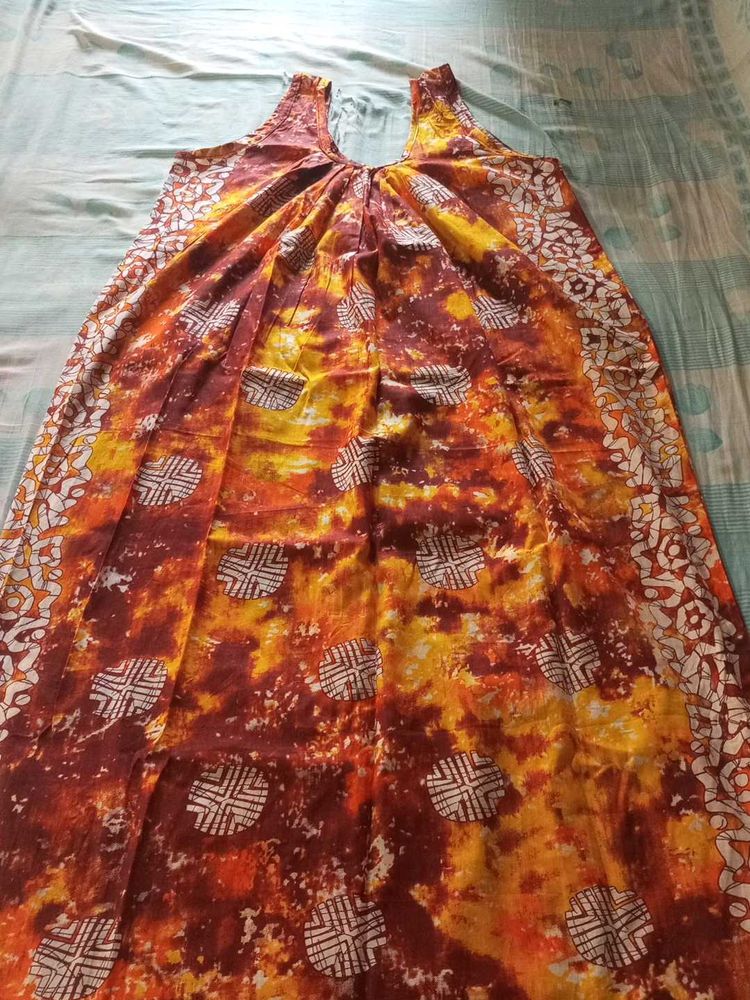 Women&#39;s Cotton Sleeveless Printed Nighty