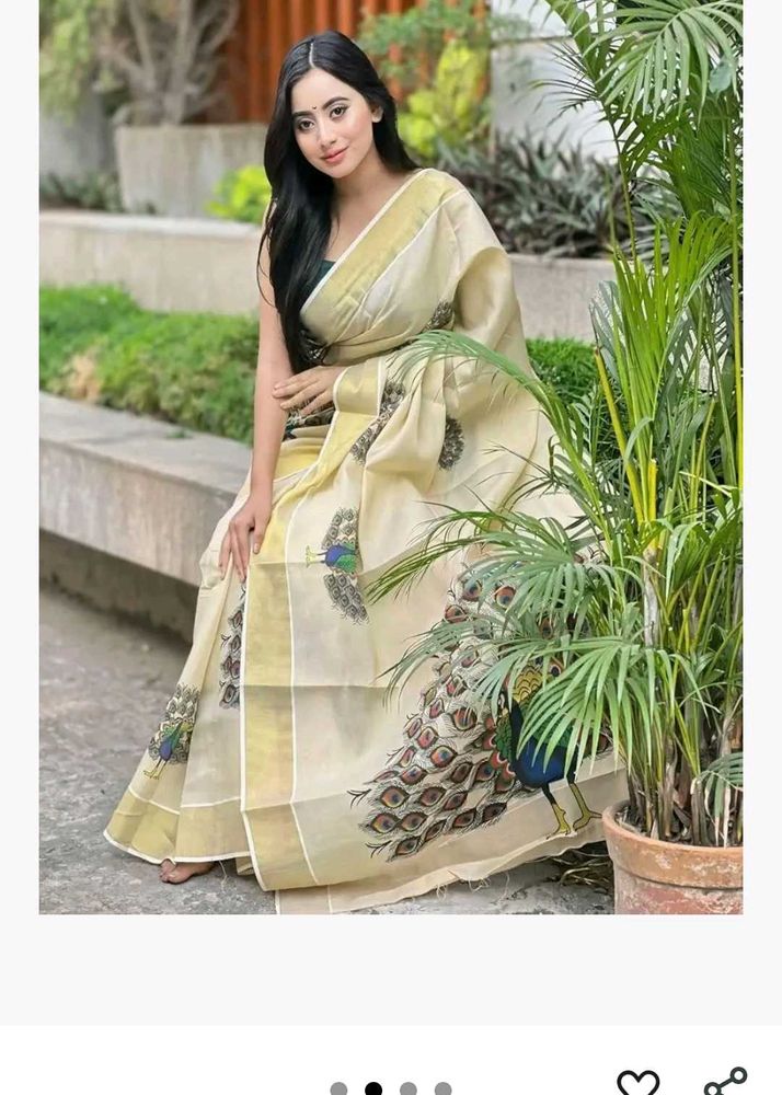 Elegant Peacock Design Saree