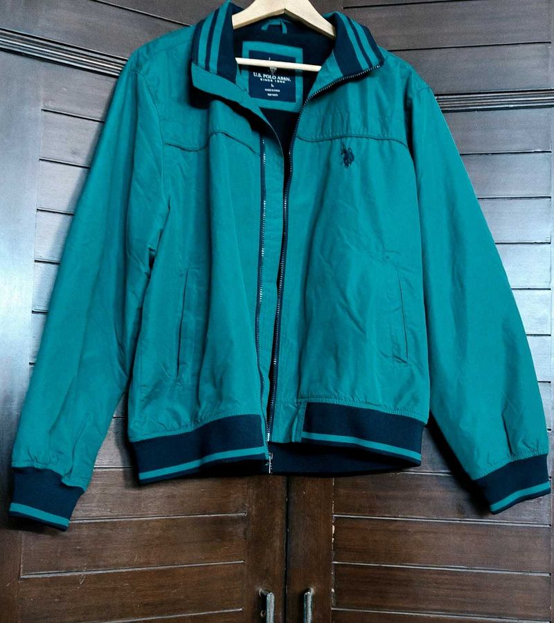 U.S. Polo Assn. Men Green Bomber Jacket