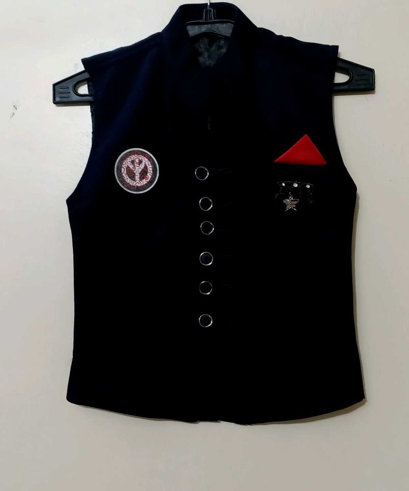 Boys Blue Waistcoat