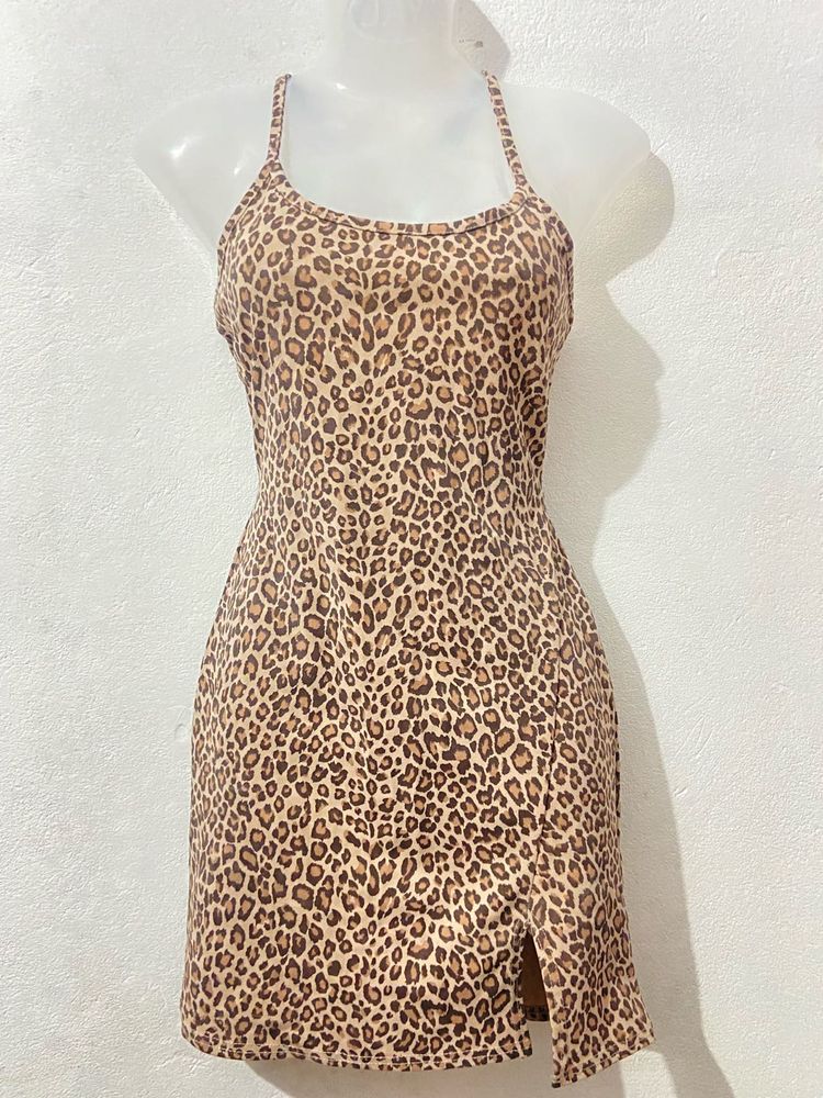 Leopard Print Mini Dress