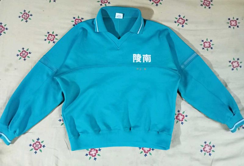 Derby star Blue V-Neck Sweatshirt