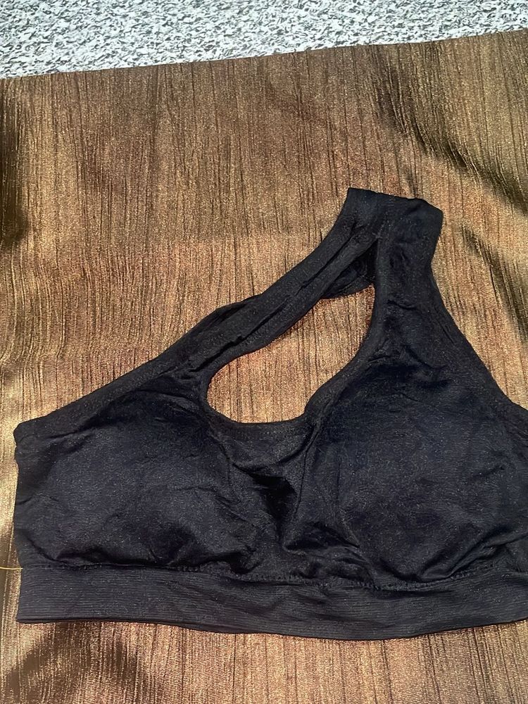 One Shoulder Paded Bra