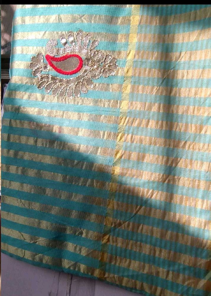 Striped Ethnic lining saree