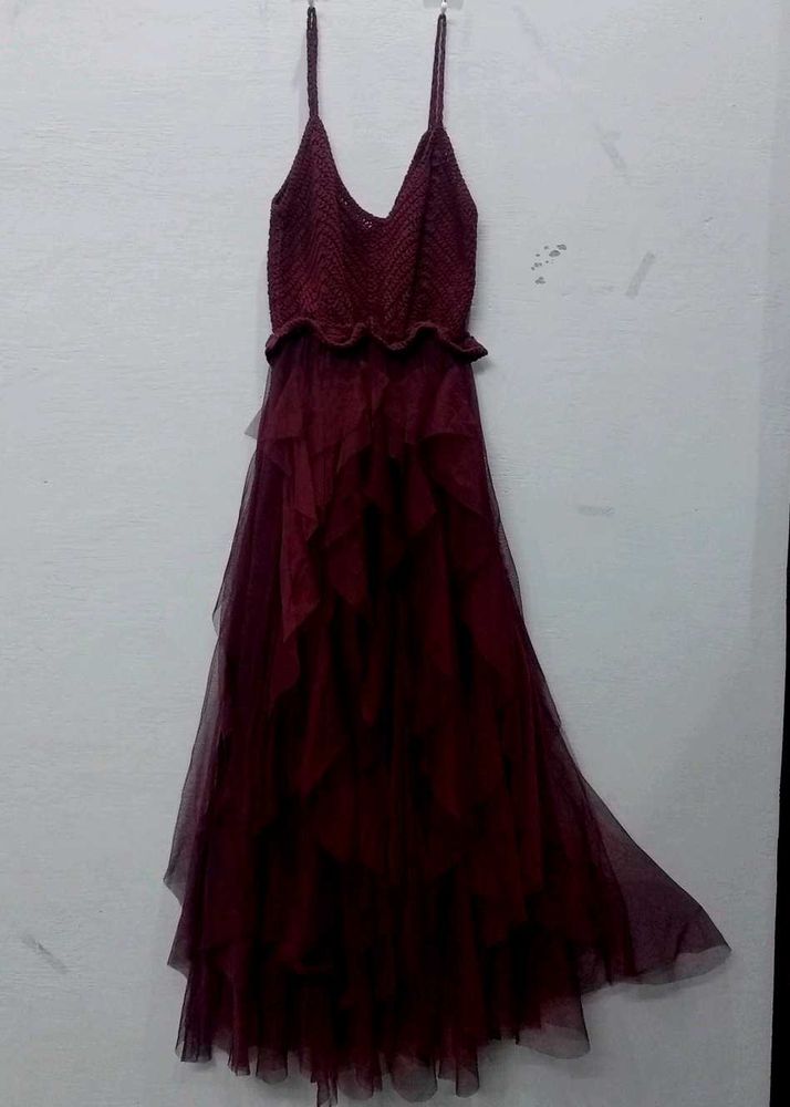 Wine Colour Dress