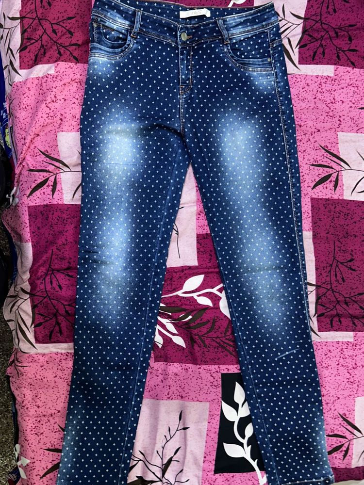 Printed Shaded Jean