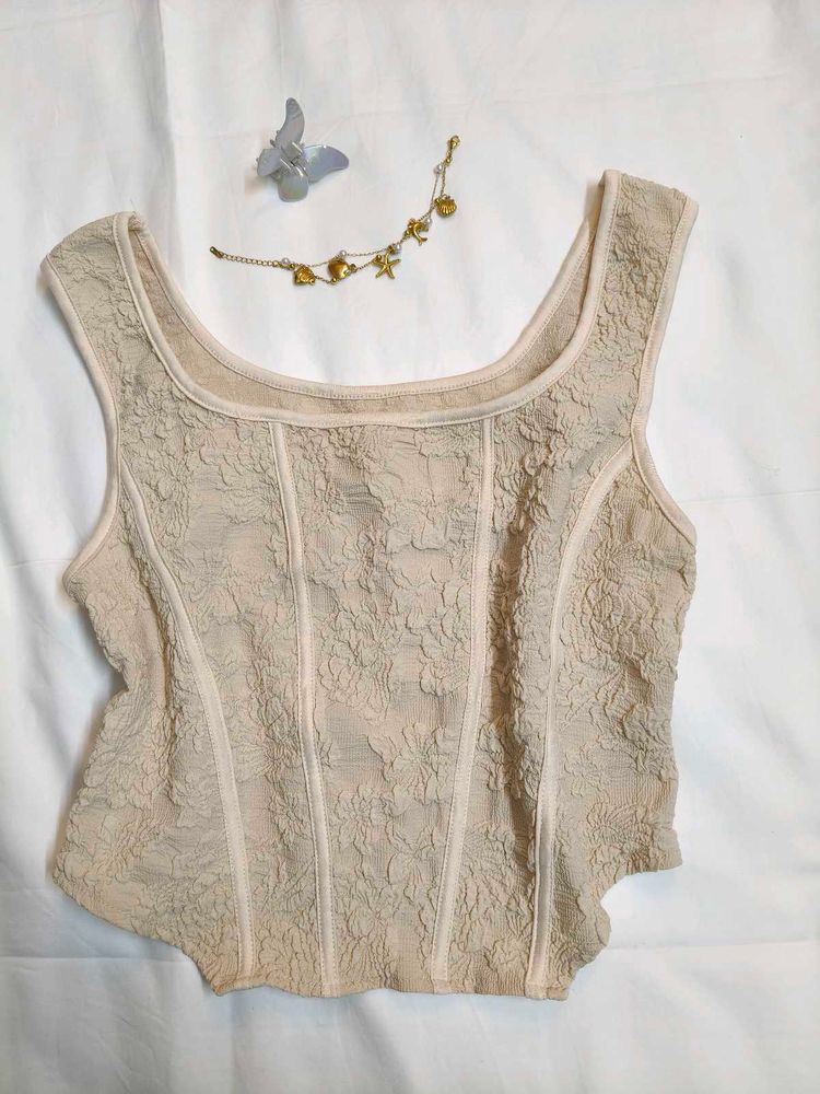 Lace Corset Style Tank Top