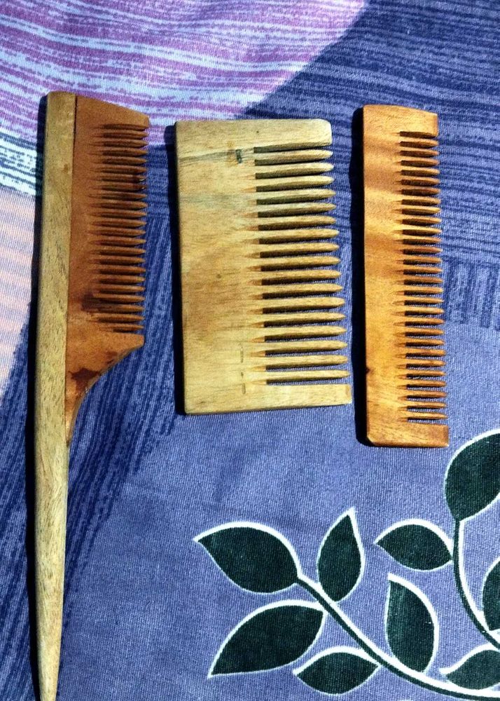 Wooden Comb Set