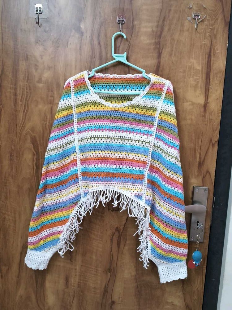 Colorful Crochet Sweater