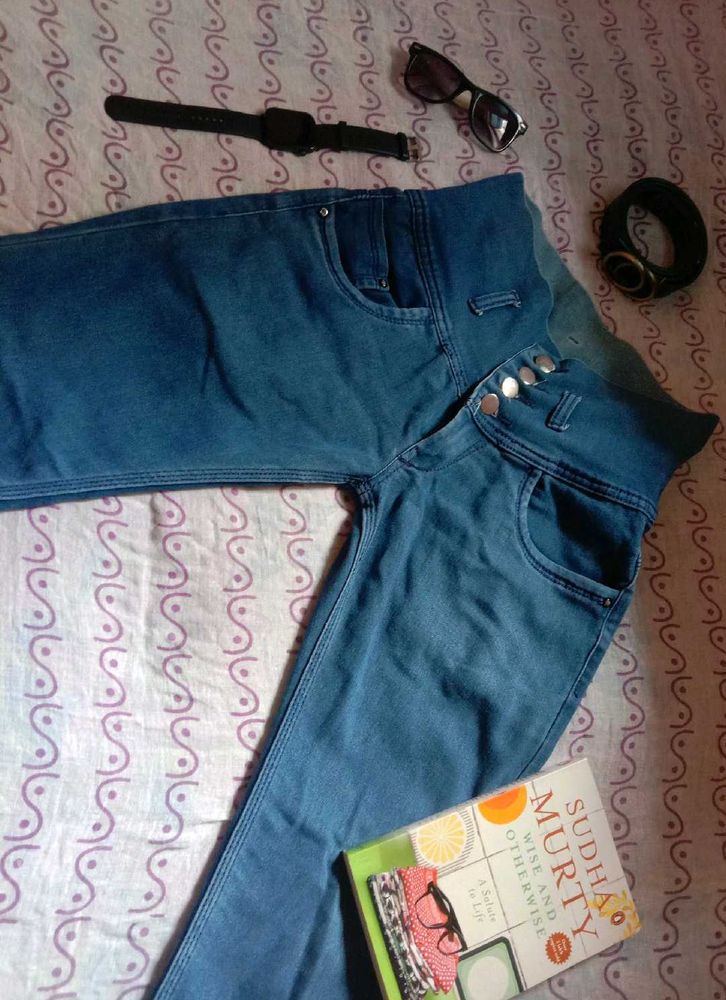 Blue High Waisted Jeans