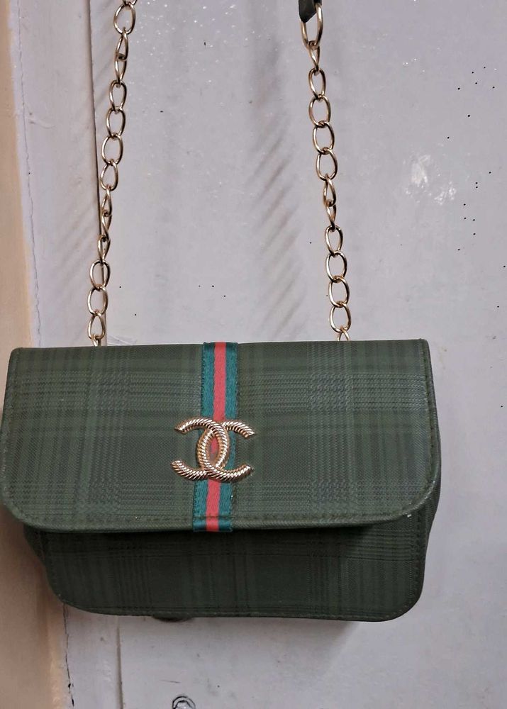 Green Crossbody. handbag