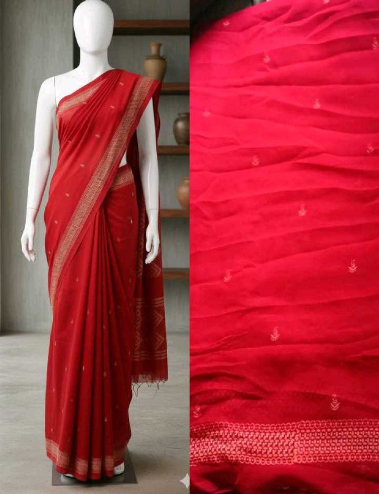 classic hot red saree ♥️🎀