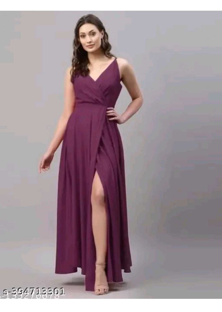 Purple Slit Dress
