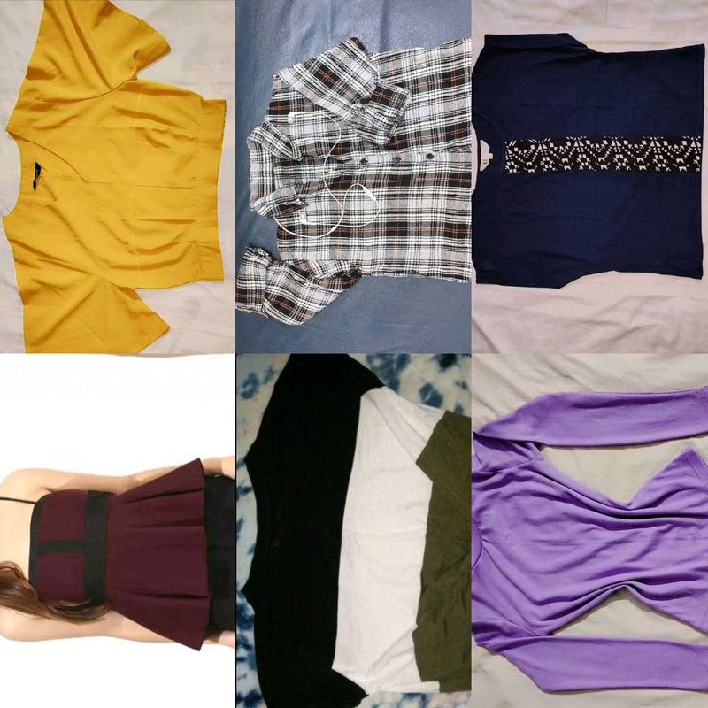 Combo of 6 top Assorted Women&#39;s Clothing Bundle