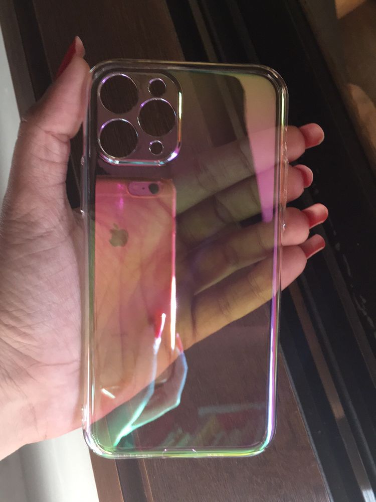 IPhone11Pro Rainbow Reflective Transparent Phone Cover Case