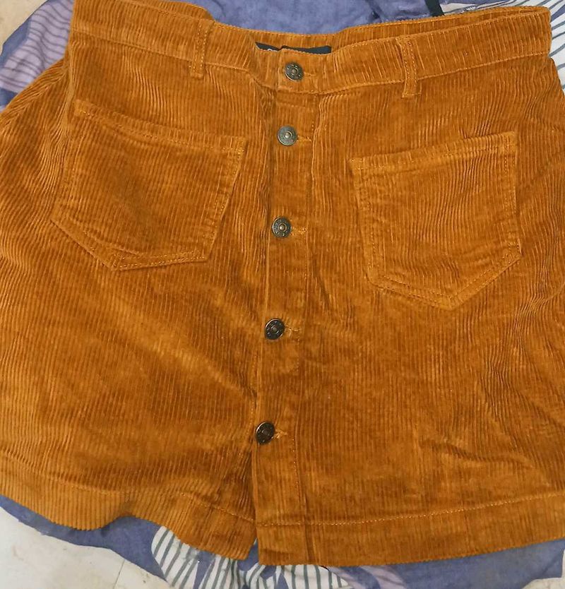 Corduroy Mini Skirt