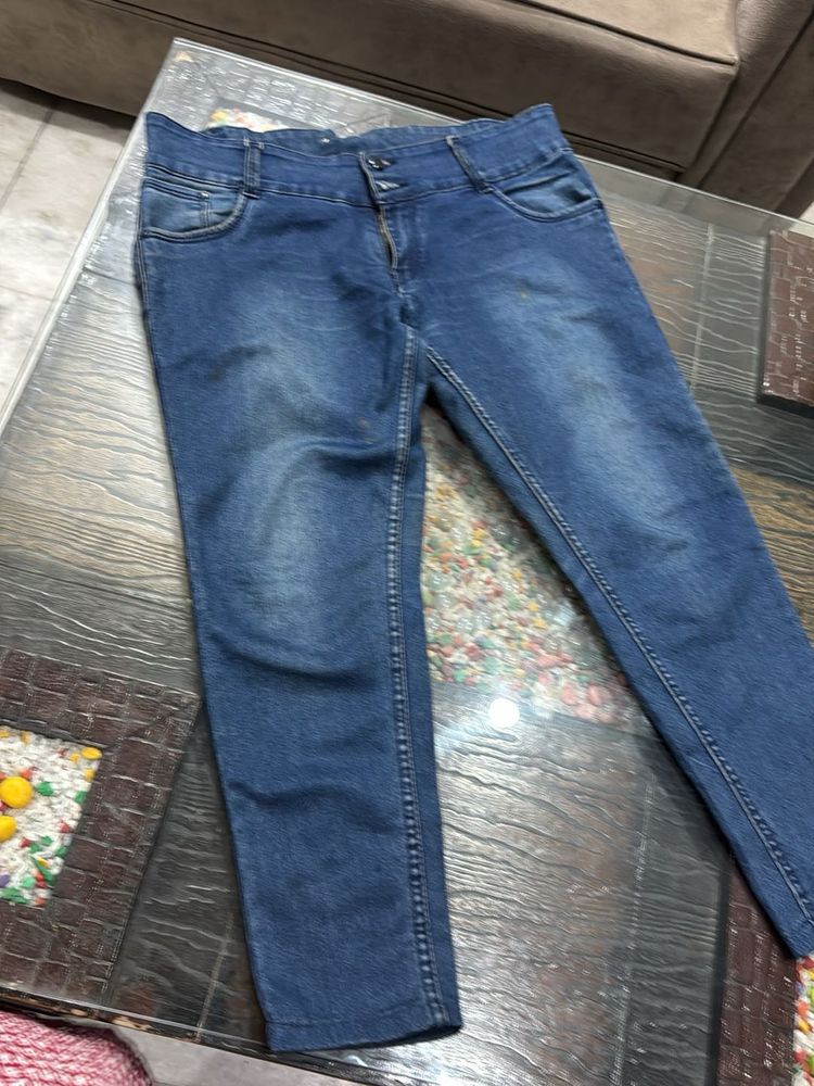 Blue High Waist Denim Jean