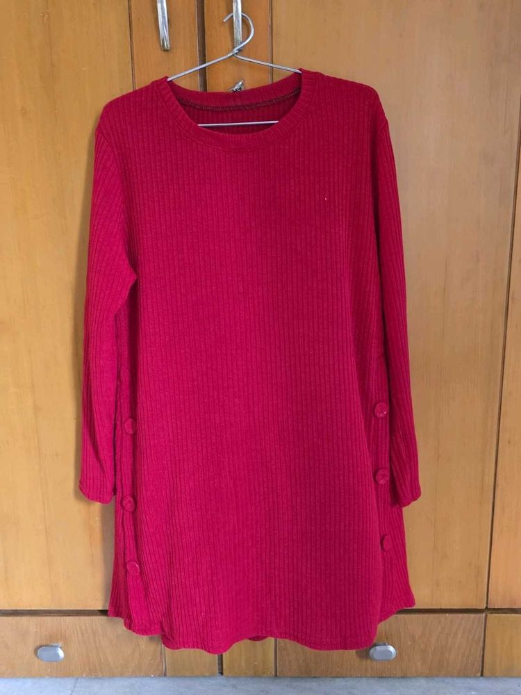 Red Long Sleeve Dress