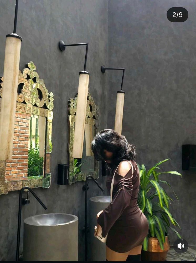 Brown Long Sleeve Mini Dress