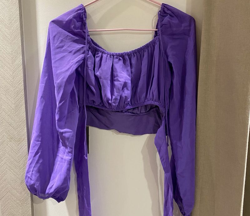 Purple Off Shoulder Top