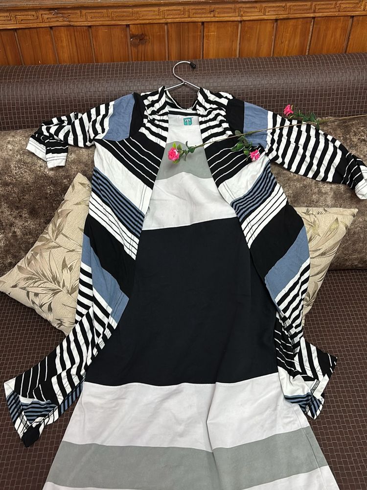 Striking Striped Duster Cardigan