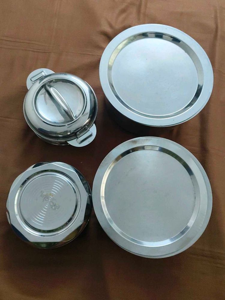 Combo Of Large Patila And Containers