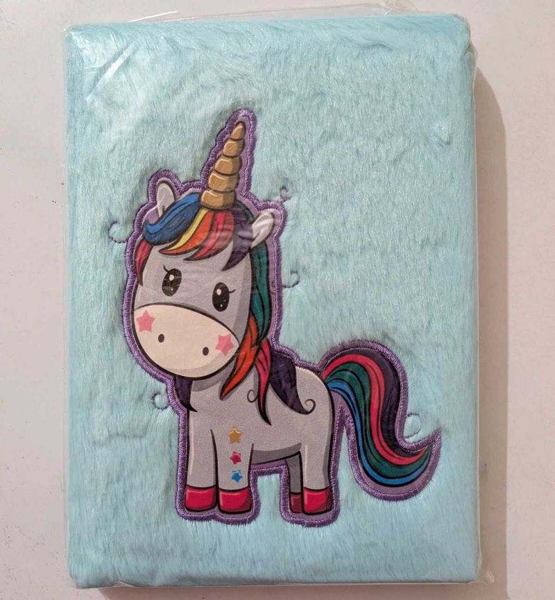 Adorable Unicorn Plush Notebook
