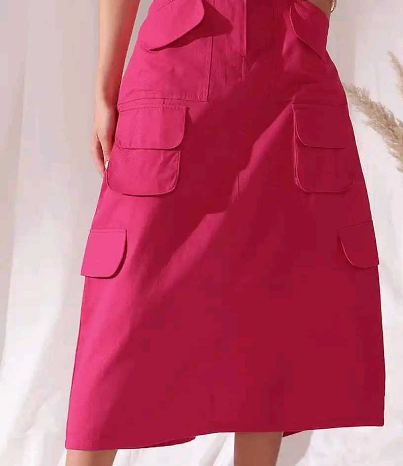 Pink Cargo Skirt