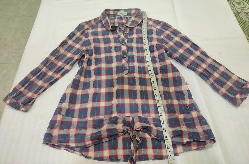 Checked Tunic Top Bust 36