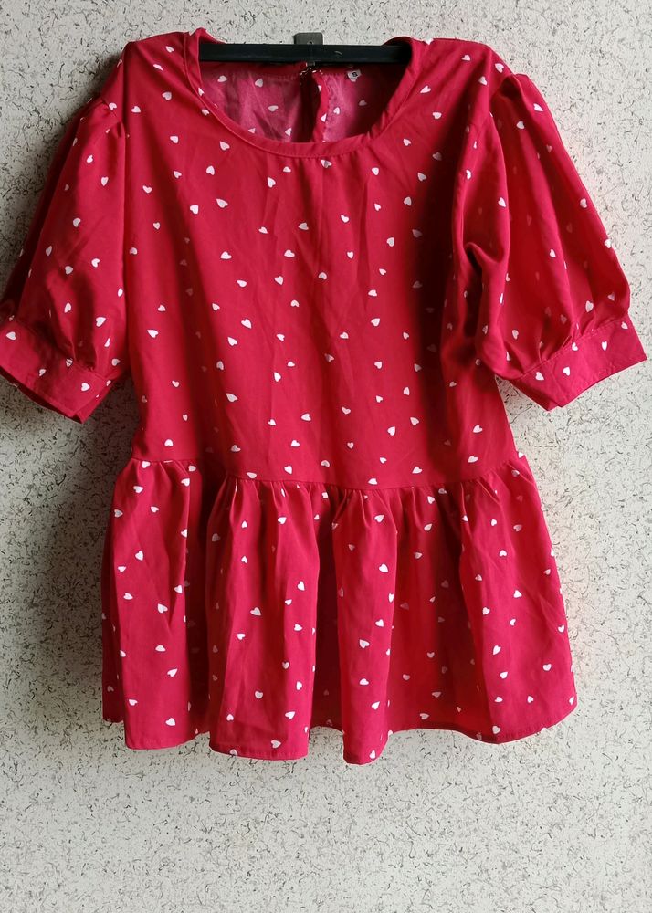 Beautiful Red Peplum Top ♥️