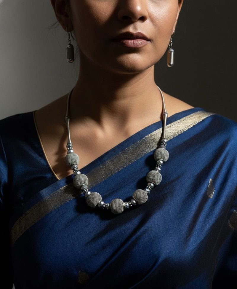 Elegant Silver Tone Necklace