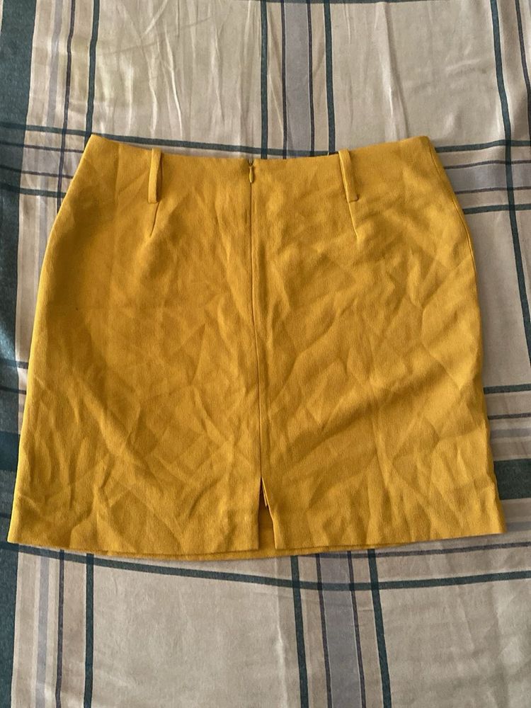 Mustard Mini Skirt