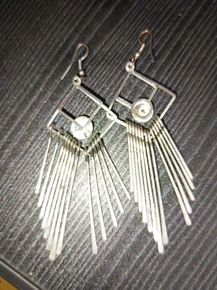 Geometric Fringe Earrings