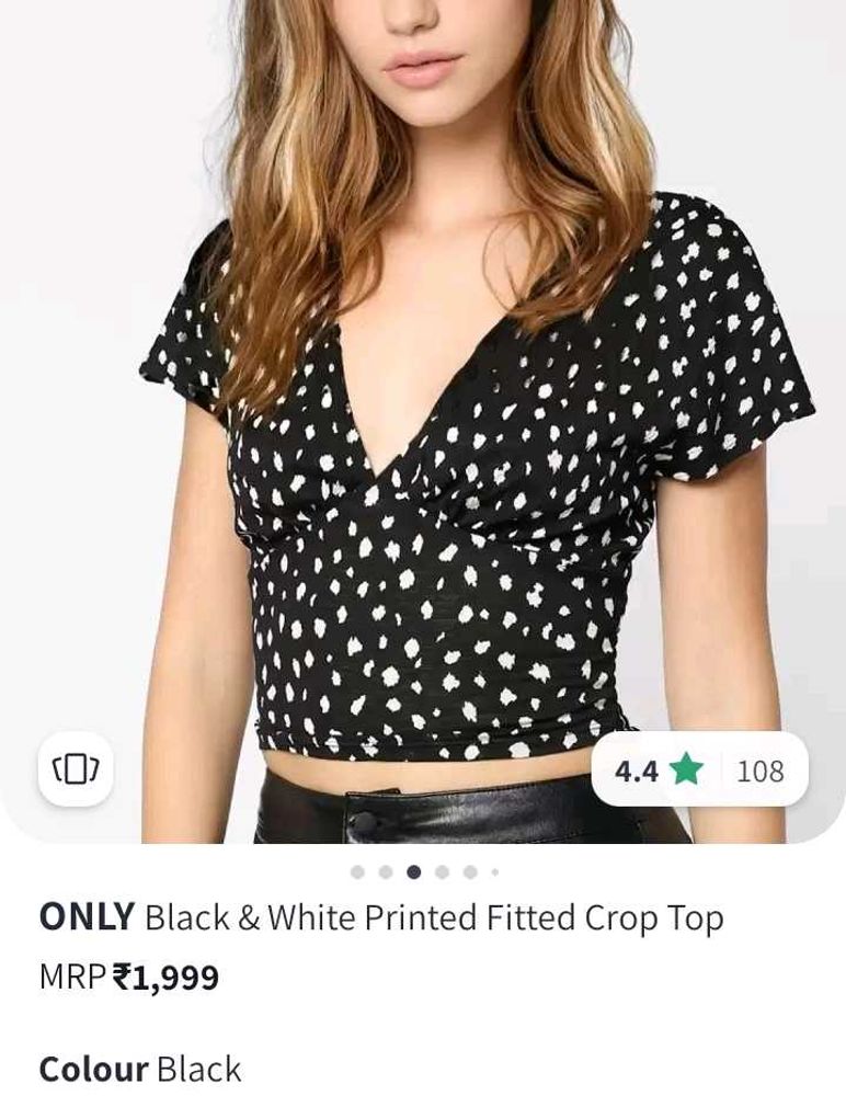 Only Black Crop Top
