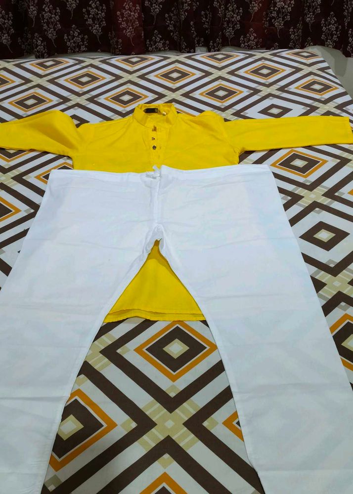 Vibrant Yellow Kurta Set!!!Puja Special